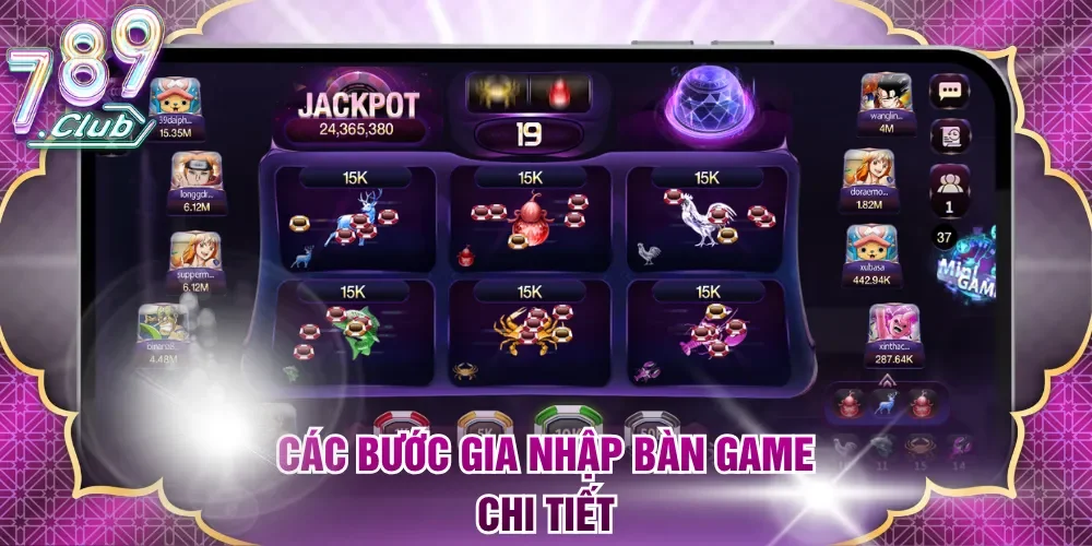 Các bước gia nhập bàn game chi tiết