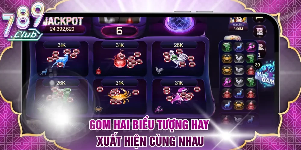 Gom hai biểu tượng hay xuất hiện cùng nhau